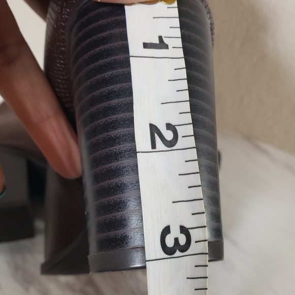 Sun + Stone Gracey Brown Zip Almond Closed Toe Block Heel Bootie Sz 5M - Picture 9 of 12